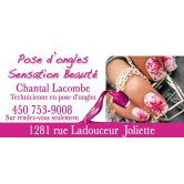 Pose d'ongles Sensation Beauté