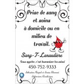 Sang-T-Lanaudière.Prise de sang et soins à domicile ou en milieu de travail.